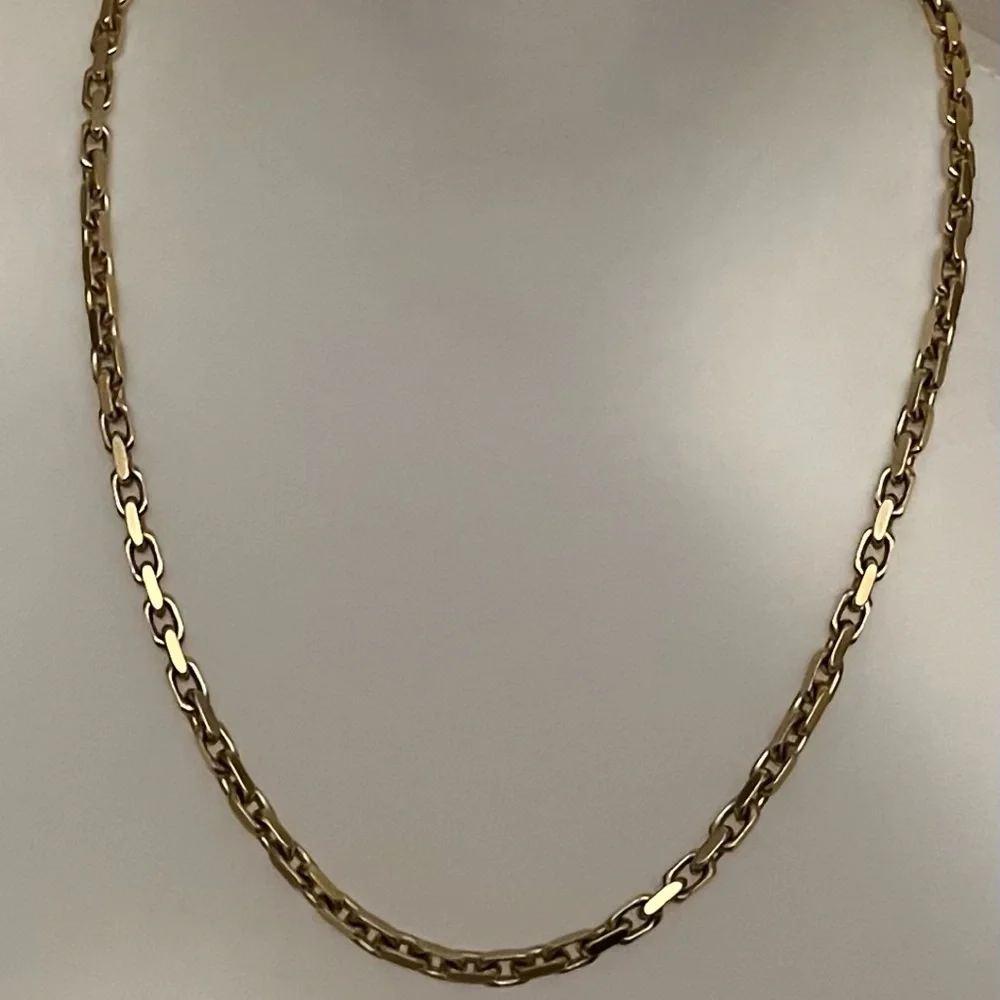 Men’s 14k 22” Necklace & Matching 8” bracelet set - Picture 2 of 11